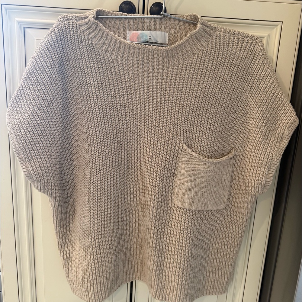 Cozy Knit Crew Neck Sweater in Cream
